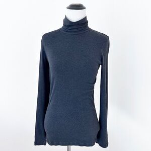 BRUNELLO CUCINELLI Women’s XL Charcoal Top Turtleneck Stretch Old Money Career